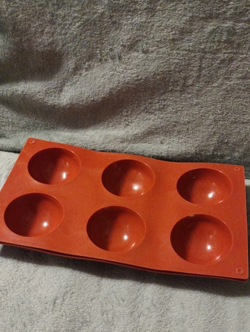 Flexible Silicone 6-Cavity Half-Sphere Mold - Set Of 2
